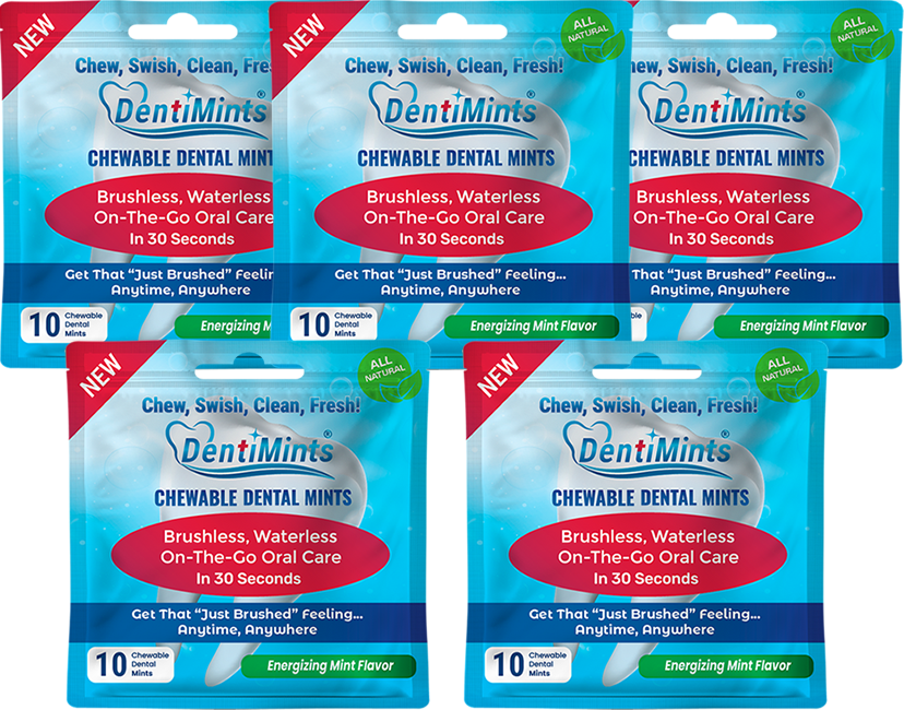 DentiMints All Natural Dental Mints 5 Pack
